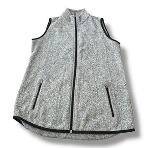 Old Navy Active Zip Up Vest Grey Sleeveless Zipped Pockets Activewear Women’s M